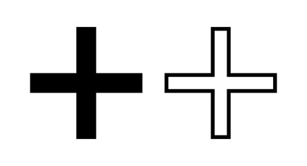 Plus Icon vector illustration. Add plus sign and symbol