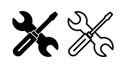 Repair tools icon vector illustration. tool sign and symbol. setting icon. Wrench and screwdriver. Service
