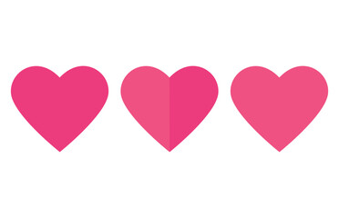 Vector heart in different styles