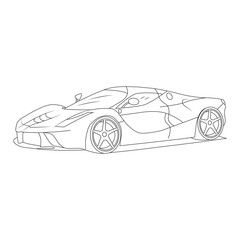 Fototapeta premium Car coloring page for kids