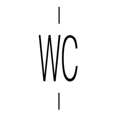 Toilet sign icon WC