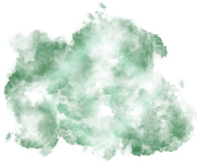 Green Gradient Smoke Abstract Shape