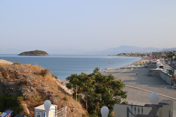 Scenic summer vew of Tyrrhenian Sea Coast in Italy.