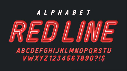 Original alphabet design, paper style, stylish characters set.