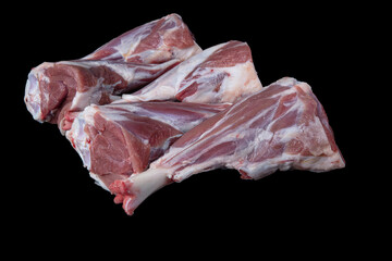 Raw lamb shanks meat, Raw lamb leg (Turkish name; kuzu incik). Fresh raw meat of leg young lamb....