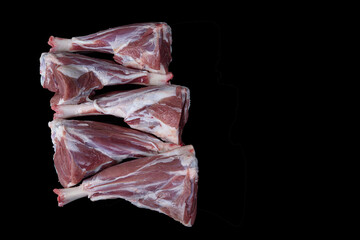 Raw lamb shanks meat, Raw lamb leg (Turkish name; kuzu incik). Fresh raw meat of leg young lamb....