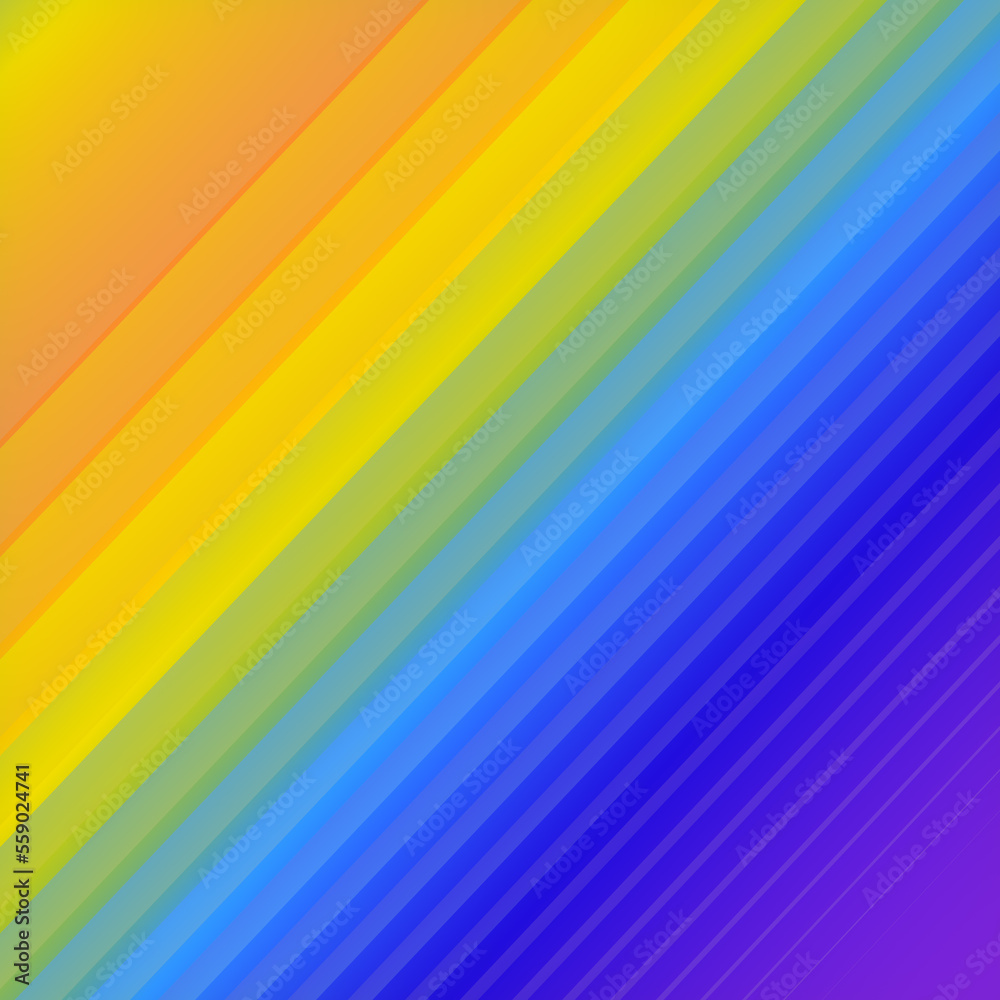 Poster Multicolored background of lines. 3d rendering digital illustration