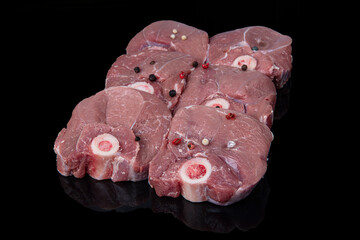 Raw lamb shanks meat, Raw lamb leg (Turkish name; kuzu incik). Fresh raw meat of leg young lamb....