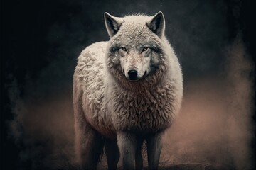 wolf in a sheep clothing, concept of someone or something that seems to be good but is actually not good, bad, created with Generative AI technology