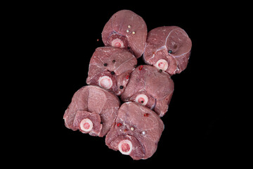 Raw lamb shanks meat, Raw lamb leg (Turkish name; kuzu incik). Fresh raw meat of leg young lamb....