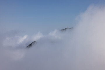 Great views when hiking to the highest mountain in Madeira called Pico Ruivo.