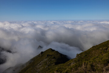 A beautiful hike from a car park to the top of Pico Ruivo in Madeira.