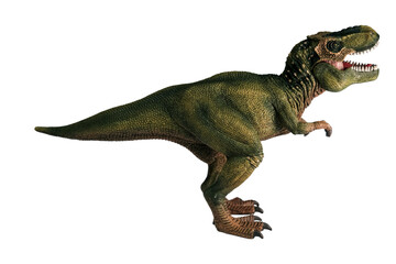 Tyrannosaurus rex, full length. Transparent background.