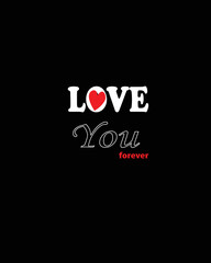 Love and affection theme t-shirt design