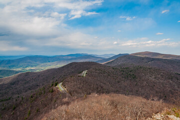 Skyline Drive Meandering Through the Mountains, Virginia USA, Virginia