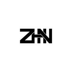 zhn letter initial monogram logo design