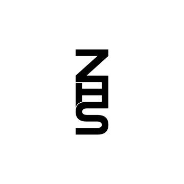 zhs letter initial monogram logo design