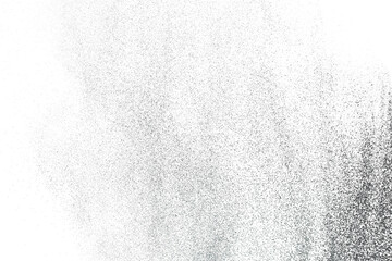 Million of Star Dust, Photo image of falling down shower rain snow, heavy snows storm flying. Freeze shot on black background isolated overlay. Spray water fog smoke as star particle on wind