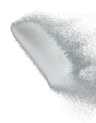 Million of white sand explosion, Photo image of falling down shower snow, heavy snows storm flying....