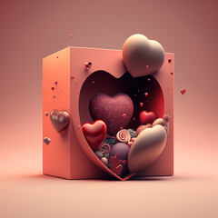 closed heart in box, Generative AI