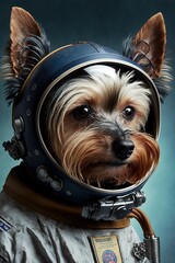 Space Smart Dogs Yorkie, Generative AI