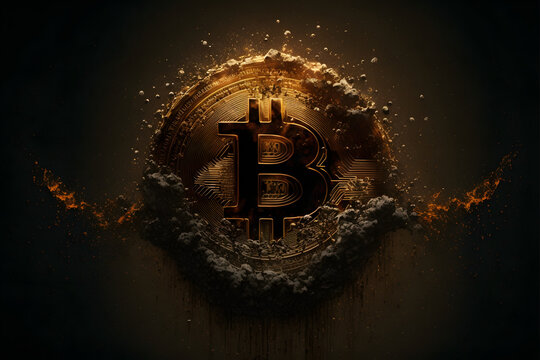 bitcoin background with bulbs