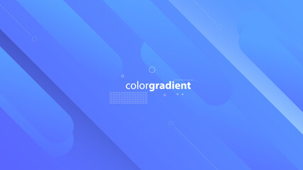 Abstract Modern Background with Retro Memphis Motion Tilt Diagonal Lines Element and Blue Gradient Color
