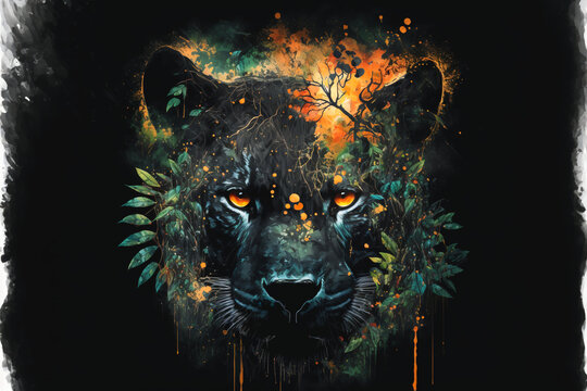 Panther im Herzen des Dschungels