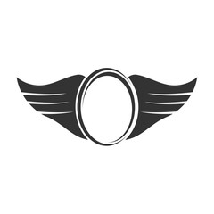 Fototapeta premium emblem blank wing shield ribbon logo template Icon Illustration Brand Identity