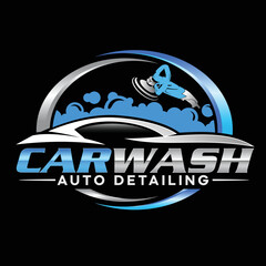 Auto mobile detailing and car wash logo design