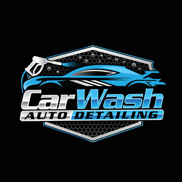 Automobile detailing and car wash logo design