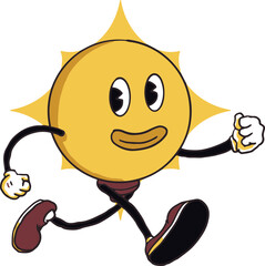 smiling light bulb cartoon