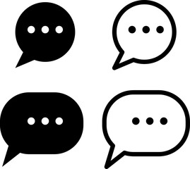 Speech Bubble icon set vector illustration logo template on white background..eps