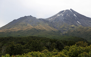 Fototapeta premium Two craters of Mt Egmont - New Zealand