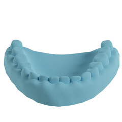 Dental Cast Front View 3D Icon
