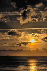 sunset over the ocean