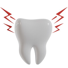 Sensitive Tooth Front Side 3D Icon