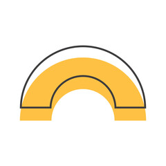 Yellow and Black Flat Geometric Memphis 6