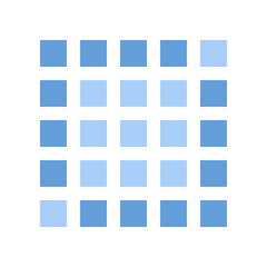 Blue Flat Geometric Memphis 5