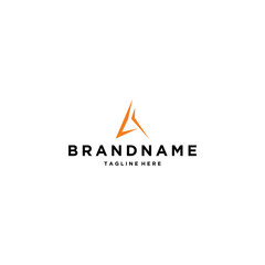 Letter A logo design template