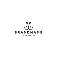 Abstract letter M logo design template