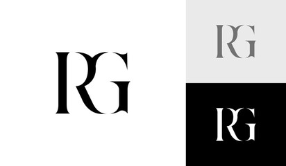 Letter RG or initial RG monogram logo design vector