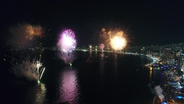 Drone pirotecnia fin de a&ntilde;o Acapulco
