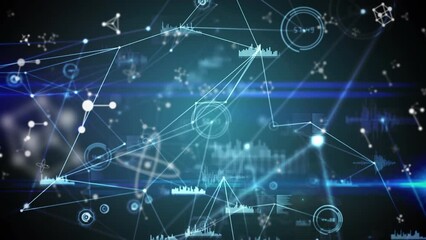 Animation of scientific data processing and network of connections