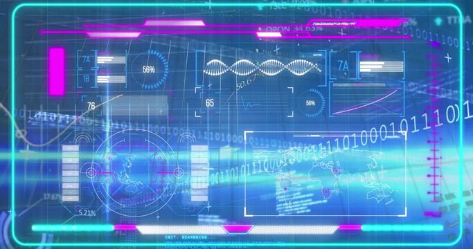 Animation of scientific data processing and binary coding