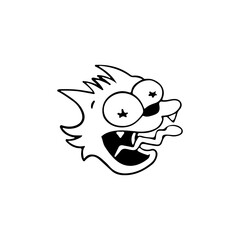 Obraz premium funny cat character vector illustration