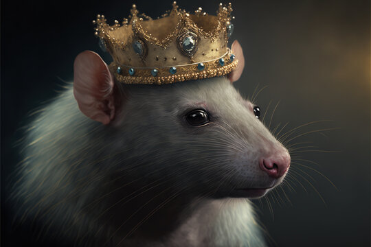 rat in majestic style created with Generative AI technology