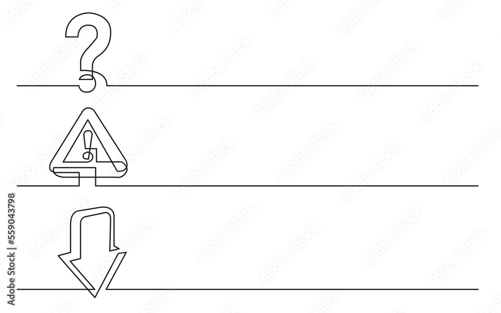 Wall mural png image with transparent background of continuous line drawing of various business icons isolated 