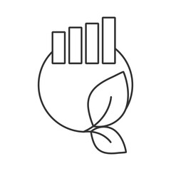 Power consumption level  vector icon. Line sign for mobile concept and web design. Symbol, logo illustration. Vector graphics