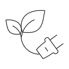 Energy saving  vector icon. Line sign for mobile concept and web design. Symbol, logo illustration. Vector graphics